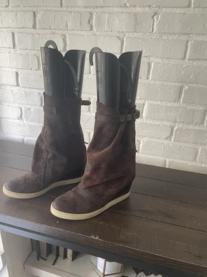 A.S.98 Airstep Vintage Marrón Bota Cuña Gamuza Botas de Socorro Talla 36 Foto 1 de 4