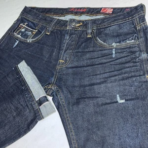 Cult Of Individuality Japanese Selvedge Denim Jeans 32x34 Rebel Straight Drk Wsh - Picture 1 of 19