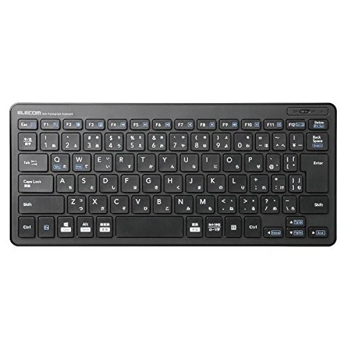 ELECOM USB-A Keyboard Wireless Receiver Included Scissor Mini Keyboard Black - Image 1 of 1