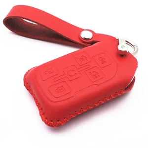 Red Leather Key Fob Cover Case for Chevrolet Tahoe GMC Yukon XL 6 Buttons - Picture 1 of 5
