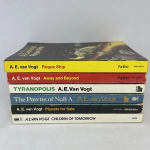 A E Van Vogt Book Bundle Paperbacks Rogue Ship Pawns Of Null-A Away & Beyond - Picture 1 of 6