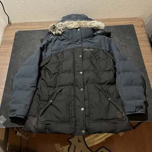 Marmot Shadow Jacket 700 Fill Down Puffer Men’s Parka Khaki Fur Hoodie Coat - Picture 1 of 15