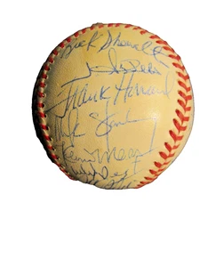 1993 NEW YORK YANKEES AUTOGRAPHED TEAM BASEBALL 34 SIGNED STEINBRENNER MATTINGLY - Picture 1 of 12