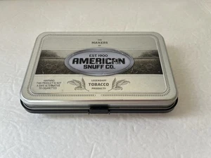 Lata coleccionable Grizzly Snuff vacía de metal plateado - American Snuff Co - Imagen 1 de 11