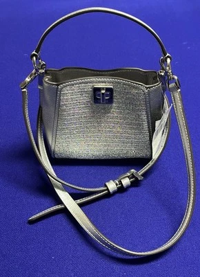 Kate Spade Phoebe Glitter Silver Mini Top Handle Crossbody New - Image 1 of 4