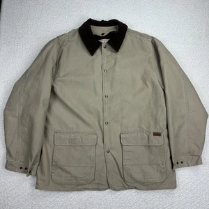 Giacca tela uomo Woolrich taglia XL vintage coperta foderata in flanella lavoro colletto - Foto 1 di 11