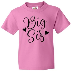 Inktastic Big Sis Girls Cute Sister Announcement Youth T-Shirt Childs Clothing - Picture 1 of 7