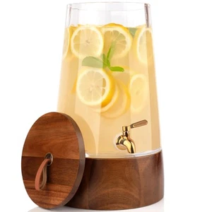 Large Glass Drink Dispenser with Spigot - Glass Beverage Dispenser with Stand... - Picture 1 of 7