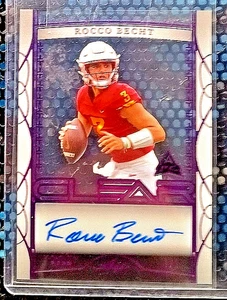 2022 Leaf Trinity Clear AUTO ROOKIE PURPLE ROCCO BECHT RC AUTO ONE OF ONE 1/1 - Picture 1 of 4
