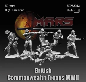 Mars Figures 3DP32042 1/32 British Commonwealth Troops WW2 Resin kit - Picture 1 of 1