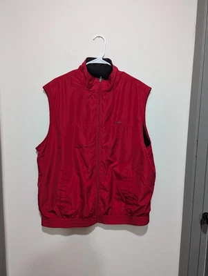 Chaleco Greg Norman by Tasso Ella X Grande Cremallera Completa Golf Rojo Forrado de Vellón  Foto 1 de 4