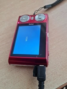 Faulty Vivitar Vivicam X225 10.1MP Compact Digital Camera Red Needs New Battery - Picture 1 of 8