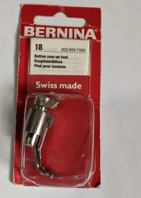 Bernina Button Sew-On Foot #18 Old Style 830,930,610,700,732,800,1000 series - Image 1 of 2