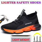 MENS WOMENS SAFETY WORK BUBBLE TRAINERS ULTRA LIGHTWEIGHT STEEL TOE CAP SHOES Sq