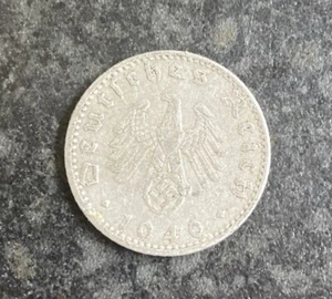 OLD COIN OF THIRD REICH GERMANY 50 REICHSPFENNIG 1940 A BERLIN  - Picture 1 of 2