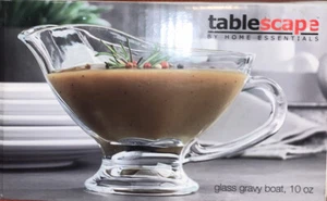 Tablescape By Home Essentials Clear Glass Gravy Boat 10 Oz - Picture 1 of 1