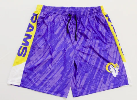 Royal Los Angeles Rams Men's FOCO Static Mesh Shorts RH7 Blue Large NWT Cover