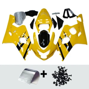 Yellow Black Fairings for Suzuki GSXR600 GSXR750 K4 2004 2005 Plastic Bodywork - Picture 1 of 8