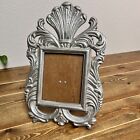 Mexican Pewter Picture Frame Flower Wood Backing