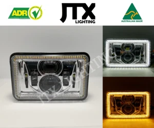 JTX, 1 par, faros LED cromados, 4x6", halo blanco, destellos ámbar - Imagen 1 de 11