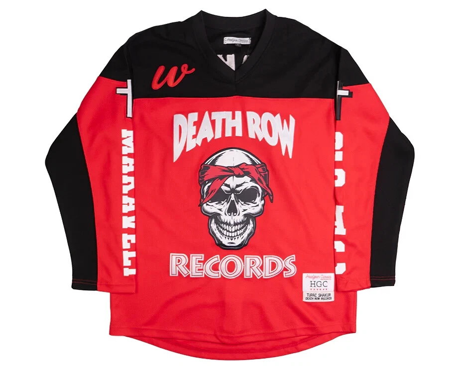 トップス DEATH ROW RECORDS / LONG SLEEVE T-SHIRT DEATH ROW RECORDS Shirt Mens MEDIUM 91 Long Sleeve Cotton Orange
