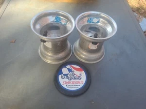 RACING GO KART DOUGLAS POLISHED ALUMINUM WHEELS 5" X 5.125" METRIC BOLT CART - Imagen 1 de 4