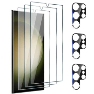 Tempered Glass Screen Protector+Camera Lens for Samsung S25 Ultra S25 Edge S24 - Picture 1 of 13