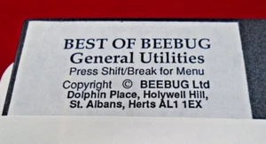 Best of Beebug General Utilitis 5,25" Disc für Eichel BBC von Beebug 1988 40T - Bild 1 von 3