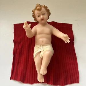 Vtg Wax Baby Jesus Figure 9" Nativity Scene Christmas Decor Religious Crèche - Bild 1 von 15