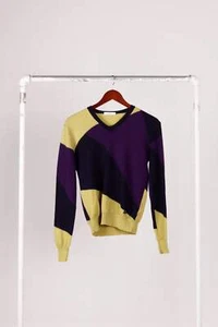 2010's Versace Collection 'Abstract Colorblock' Merino Wool Sweater - Picture 1 of 8