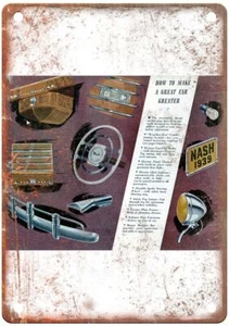 Vintage 1939 Nash Automobile Ad Retro Look Reproduction Metal Sign A3617 - Picture 1 of 2