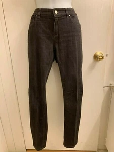 NWOT "NOIR" WOMEN'S SEQUIN TRIM BLACK SLIM LEG JEANS 12 R RETAIL 58.00 - Picture 1 of 8