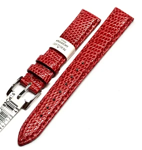 Echtes Eidechsenarmband Afrika 16/14 Rot Morellato für Uhr Herren Damen - Bild 1 von 6