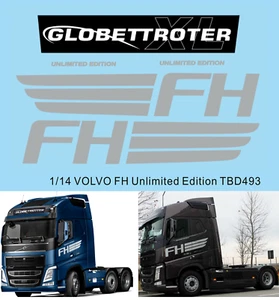 1/14  Decals per VOLVO FH Globetrotter Unlimited EditionTBD493 - Imagen 1 de 1