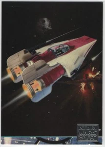 Star Wars Galaxy 2 #198 A Wing Fighter Kenner Juego de Tarjetas Codificantes de Plata de Lujo - Imagen 1 de 2