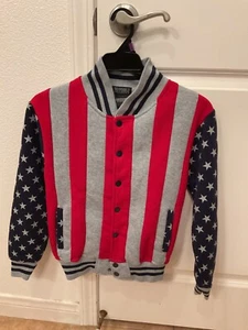 Passion Gray American Stars/Stripes Jacket Child’s Sz 10-12 - Picture 1 of 2