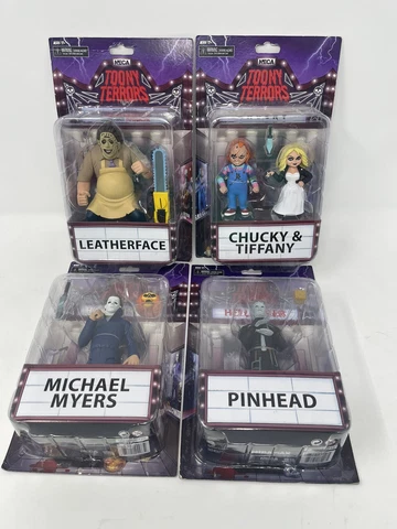 Toony Terrors - Wave 2 Complete (Sealed, Box Wear) Myers, Leatherface, Pinhead Cover
