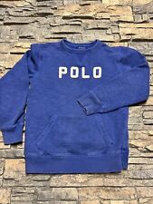Polo Ralph Lauren Youth M 10/12 Crew Neck Sweatshirt Spell Out Pullover Pocket