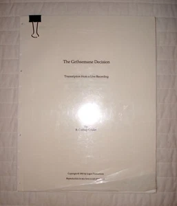 The Gethsemane Decision Christian Science C Crisler - Picture 1 of 3