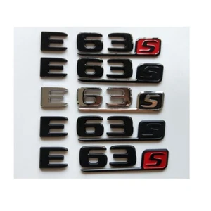 Chrome Black Red Trunk Letters E63s Emblems Badges - Picture 1 of 10