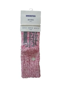 BIRKENSTOCK Girl's Non-Slip ABS Socks Size US C9-C11 Twist HSH Crystal Pink NWT - Picture 1 of 4