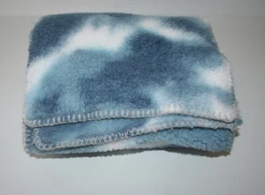 Jenni Women's Scarf Sherpa Blue Tie Dyed Print 72 in by 10 in - Picture 1 of 3