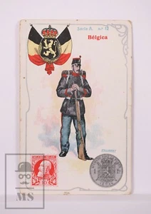 Trading Card Flag, Soldier, Coin, Stamp. Serie A, 12. Belgium -Spanish Chocolate - Bild 1 von 2