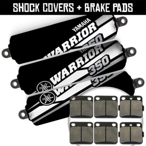 Front+Rear Black Shock Covers+Brake Pads for Yamaha Warrior YFM350 (1989-2005) - Bild 1 von 11