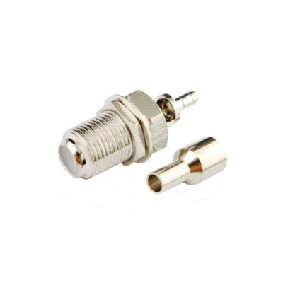 F Type Crimp Female Bulkhead Connector for RG179 RG174  RG178 RG316 LMR100 - Image 1 of 2