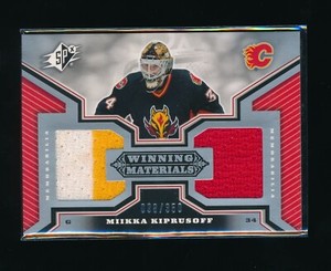 MIIKKA KIPRUSOFF 2005-06 SPX WINNING MATERIALS JERSEY 98/350 *FLAMES*