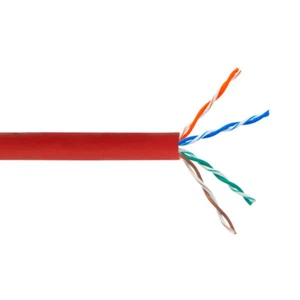 Cables ToGo 1000ft CAT5e Riser Cable (Red) - 4 Pairs 24AWG Copper, UTP, CMR/FT4 - Picture 1 of 2
