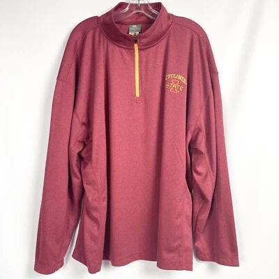 Knights Apparel Mens XL Iowa State Cyclones Quarter Zip Pullover Long Sleeve Top - Image 1 of 4