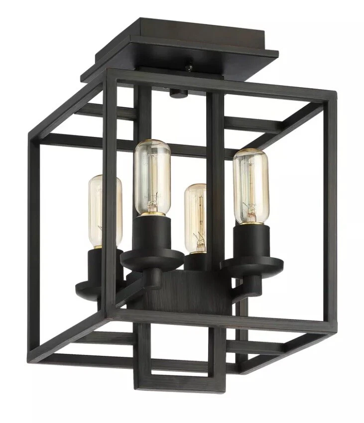 Craftmade 41554-abz Cubic 4 Light Semi Flush in Aged Bronze Brushed