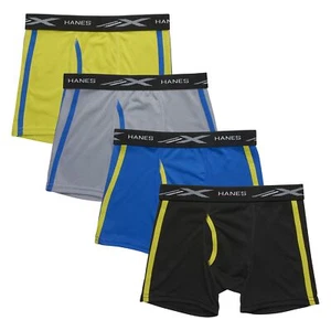 Hanes Boys' X-Temp Breathable Mesh Boxer Brief 4-Pack, Assorted, Small - Picture 1 of 5